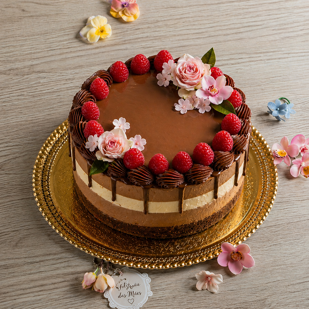 Trilogia 3 Mousses com Flores